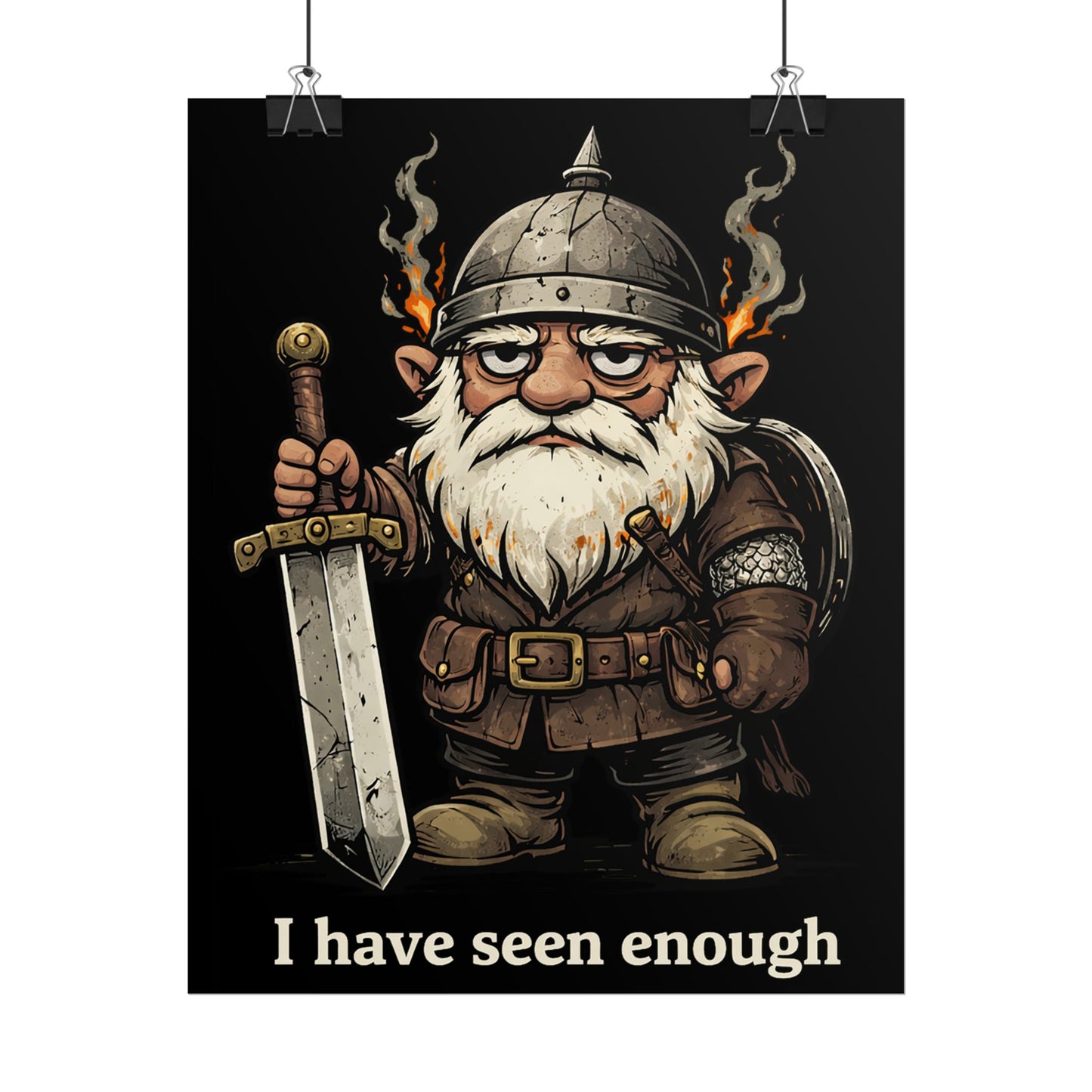 Grumpy Viking Illustration "I Have Seen Enough"