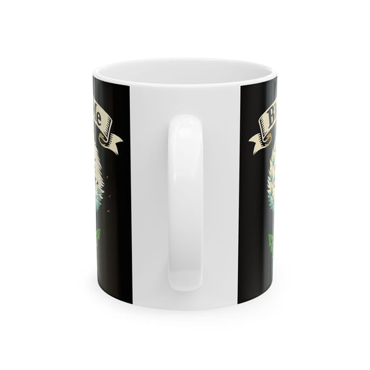 Mug — 'Brew Me' Floral Skull Ceramic Coffee Cup (11oz & 15oz)