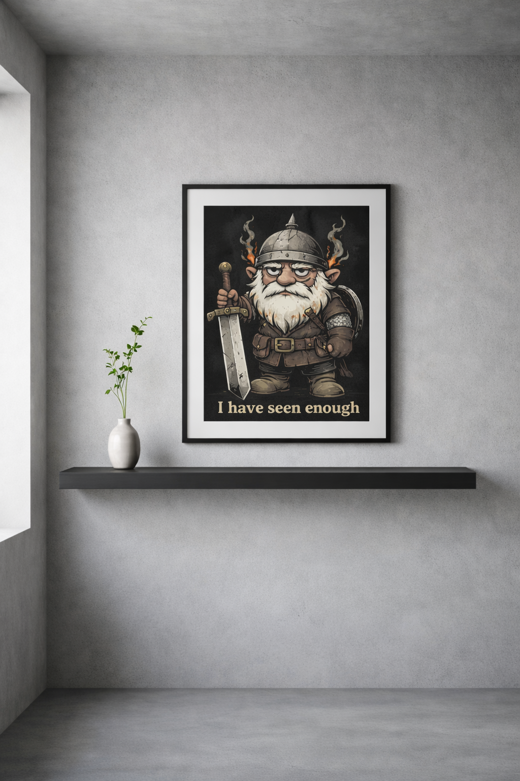 Grumpy Viking Illustration "I Have Seen Enough"