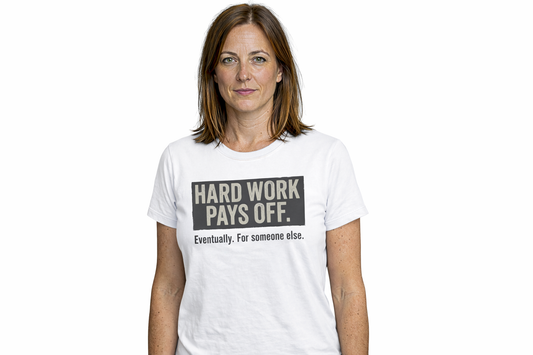 Hard Work Pays Off (Eventually) – Deadpan Sarcasm T-Shirt